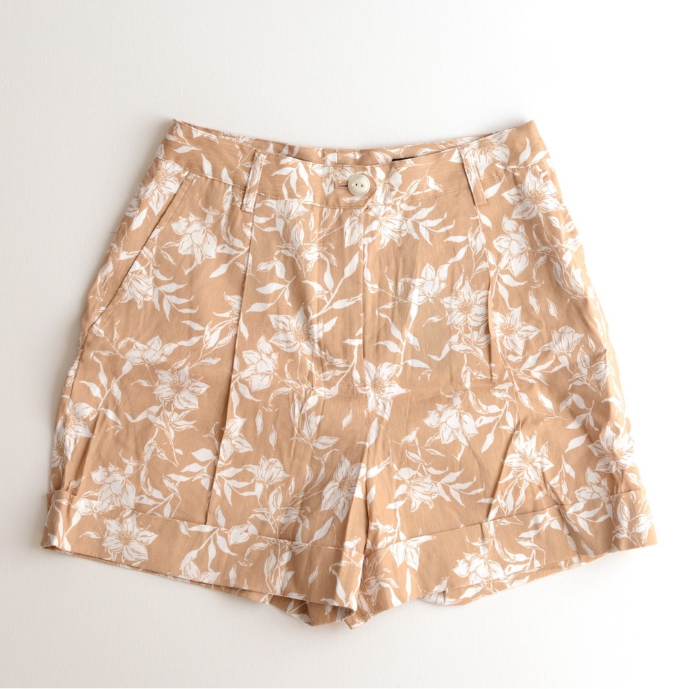 NEW Rag & Bone Beige Floral Linen Shorts